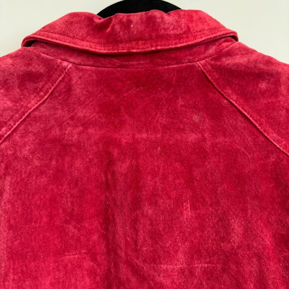 Christopher & Banks Lined, Red, Pig Leather Jacket, Large - Picture 9 of 10